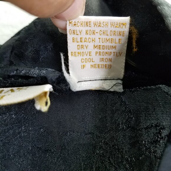 Vtg Victoria Secret Gold Label Robe One Size Satin Rose Black Purple Tie Kimono - Picture 12 of 15